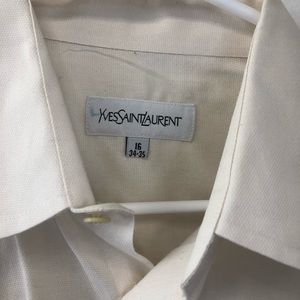 YSL 16x34/35 off white shirt